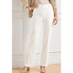 Talbots Petites White Ankle Zip Leg Heritage Trouser‎ Dress Pants Women's 12P